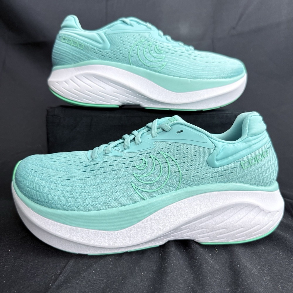 Topo Athletic Atmos 2 Women's Max Cushion Road Shoes Size 7 Aqua Mint *Sample*